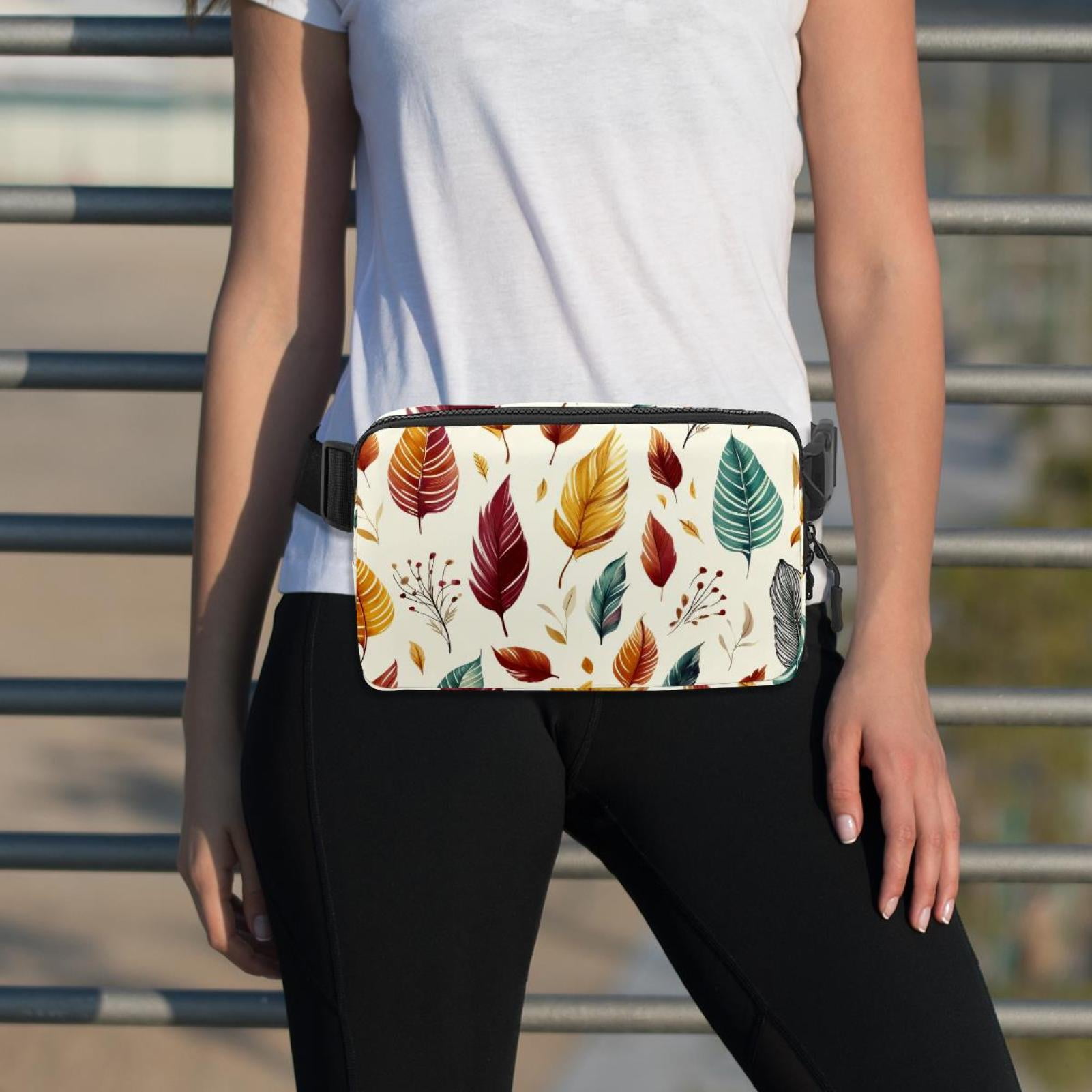 Thanksgiving leaves Adjustable Lightweight Waist Bag Crossbody Fanny Pack with Extension Strap for Men and Women