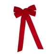 thumbnail image 1 of Adorno de árbol de Navidad con lazo rojo, lazo decorativo de cinta, lazo de terciopelo para 60 cm, 1 of 9