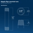 thumbnail image 2 of Nipple Pipe Everflow Supplies NPBL3812-5, color negro, 3/8 x 12, 2 of 8