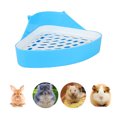 thumbnail image 2 of Durable Hamster Mascota Gato Conejo Inodoro Rectángulo Bandeja de entrenamiento de esquina (Azul) Likrtyny Mascotas, 2 of 6