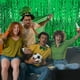thumbnail image 5 of Cortina de fondo con flecos BOMSI, lámina de oropel verde para fiestas, 5 of 7