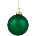 thumbnail image 4 of Northlight 2-Finish Glass Christmas Ball Ornaments - 2.5" (60mm) - Pine Green - 9ct, 4 of 8