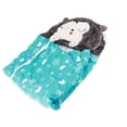thumbnail image 3 of Saco de dormir para niños con forma de perro azul grueso, práctico y cálido, con dibujos animados para acampar, 3 of 12
