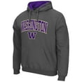 thumbnail image 2 of Men's Colosseum Charcoal Washington Huskies Arch & Logo 3.0 Pullover Hoodie, 2 of 3