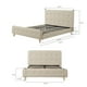 thumbnail image 2 of Base Matrimonial Ilios Innova Beige 135 cm x 190 cm, 2 of 4