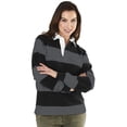 thumbnail image 2 of Charles River Apparel 9278 Classic Rugby Shirt-Black/Grey-L, 2 of 3