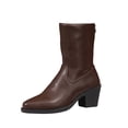 thumbnail image 3 of Taqqpue Women's Ankle Boots Plus Size Pointed Toe Back Zipper Comfortable Dress Booties for Women Size 5.5-11 Fashion Dress Shoes Fall Winter Footwear Casual Walking Daily Wear, 3 of 10