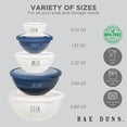 thumbnail image 3 of Rae Dunn Mixing Bowls with Lids - 10 Piece Plastic Nesting Bowls Set includes 5 Prep Bowls and 5 Lids, 3 of 5