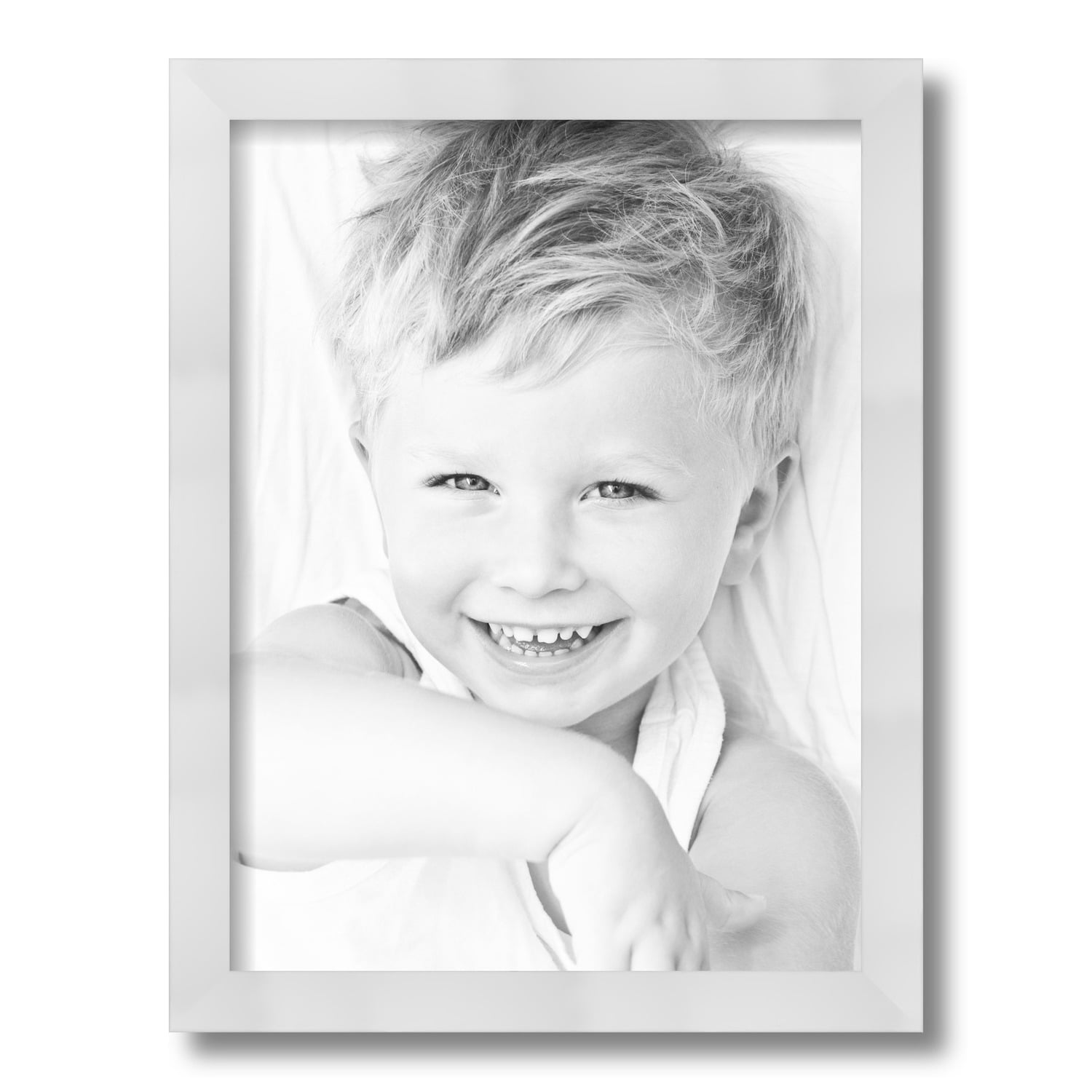 ArtToFrames 12x16 Inch Satin White Picture Frame, This White Wood