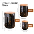 Black Ceramic Canister Set With Lid - 3-piece Airtight Food Storage ...