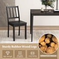 thumbnail image 5 of Giantex Dining Chair Set of 2, Kitchen Side Chairs w/Slatted Backrest, Armless Dinette Chairs, Black, 5 of 9