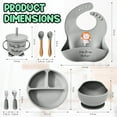thumbnail image 2 of Aha Essentials Baby Feeding Set Suction Bowl Plate Bib Utensils, 2 of 7