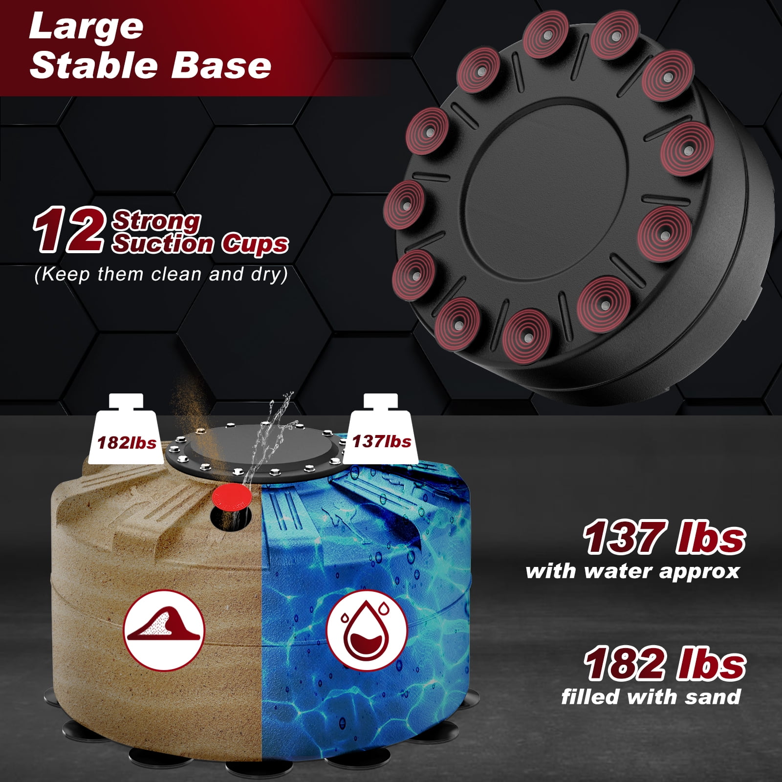 Punching Bag with Stand, Punching Bag for Adults, Boxing Bag with Stand 70''-205lbs Freestanding Punching Bag for Adult Youth Kids - Men Women Stand Kickboxing Bag for Home Office Gym