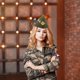 thumbnail image 3 of GAXIRE BESTOYARD Sombrero de baile marinero, espectáculo de baile cuadrado, abanico de velero, azafata, barco, otoño, tres estrellas, boinas de trigo, gorra militar (verde militar), 3 of 4