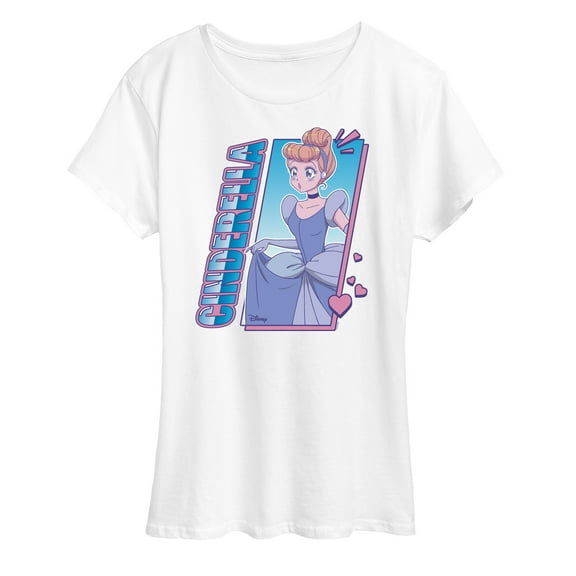 Disney Princess - Cinderella Anime - Women's Short Sleeve Graphic T-Shirt