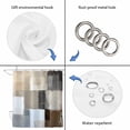 thumbnail image 4 of Modern Brown Beige Waterproof Fabric Shower Curtain, Grey White Color Blocks Waterproof Fabric Shower Curtain for Bathroom Curtains Bathtubs Hotel Washable Shower Curtains with 12 Hooks Small 36x78in, 4 of 7