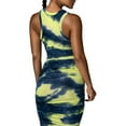 thumbnail image 5 of Fesfesfes Women's Bodycon Dress Fashion New Gorgeous Slim Fit Spandex Dress Sexy Sleeveless Vest O-Neck Tie-Dye Dress Gifts for Her, 5 of 9