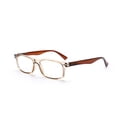 thumbnail image 3 of EYE ZOOM 5 Pack Unisex Rectangular Vintage Plastic Frame Reading Glasses for Men and Women, Brown, +1.75, 3 of 6