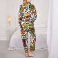 thumbnail image 3 of Pajama Sets for Women 2 Pcs, Cute Food Tomato Cucumber Burger Button Down Long Sleeve Sleepwear Lounge PJ Sets, 3 of 6