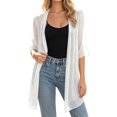thumbnail image 4 of jiaxiM Lightweight Cardigans for Women 2026 Summer Chiffon Breathable Cardigan Half Sleeve Open Front Long Kimono Cover Ups, 4 of 6
