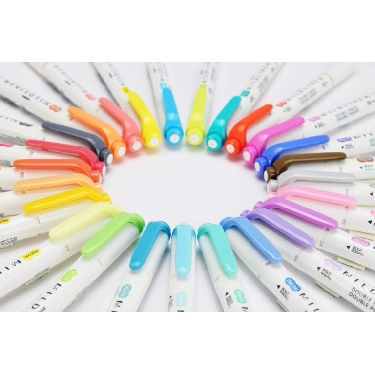 Zebra Pen Mildliner, double ended highlighter, fluorescent colors, 5-pack