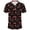 A-Watermelon Red419, variant on Mens Floral Cherry Print Polo Shirt Short Sleeve Polo Neck Button Up Shirt Breathable Sweet Casual Polos