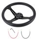 thumbnail image 1 of 14in Universal Car Steering Wheel PU Leather Aluminium Alloy W/Horn Button ModifiedBlack, 1 of 3