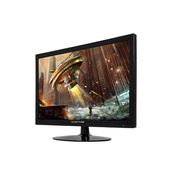 Sceptre 24 Inch 75Hz 1080p LED Monitor with Build-in Speakers HDMI VGA Ports, New Black 2019 (E248W-19209A)