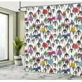 thumbnail image 5 of Ambesonne Penguin Shower Curtain, Winter Cartoon Animal, 69"Wx70"L, Multicolor, 5 of 5