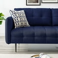 thumbnail image 5 of Tufted Sofa, Fabric, Dark Blue, Modern Contemporary Urban Design, Living Lounge Room Hotel Lobby Hospitality, 5 of 10