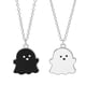 thumbnail image 1 of 2 collares con colgante de fantasma blanco y negro,encantador collar con dije de fantasma esmaltado para mujeres y niñas,joyería conmemorativa de amistad para parejas,regalo del Día de San Valentín., 1 of 5
