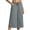 Gray plus size capri pants for women a1, variant on Cagogo Women Plus Size Wide Leg Capri Pants Drawstring Elastic Waist Flowy Cropped Palazzo Pockets Casual Summer Loose Trousers for Beach Work Lounge Active, Navy XL