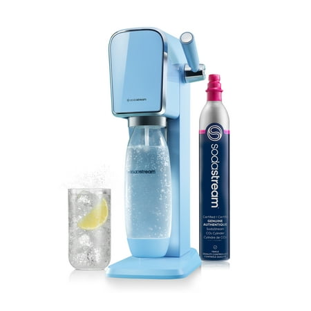 SodaStream Art (Misty Blue) Sparkling Water Maker with CO2 and Carbonating Bottle