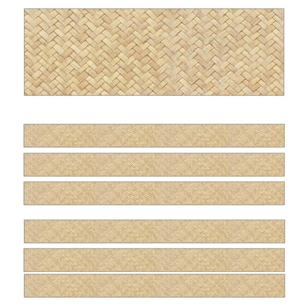 UPC: 0194629113477 | Carson Dellosa Education CD-108425-6 Simply Boho Wicker Straight Borders – Pack of 6