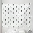 thumbnail image 1 of Black and White Tapestry, Monochrome Pineapple Design Hawaiian Healthy Tropical Fruit Pattern, Fabric Wall Hanging Decor for Bedroom Living Room Dorm, 5 Sizes, Black and White, by Ambesonne, 1 of 1