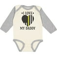 thumbnail image 3 of Inktastic Dispatcher Daddy Gold Line Emergency Boys or Girls Long Sleeve Baby Bodysuit, 3 of 5