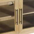 thumbnail image 5 of Pemberly Row 4-Door Sideboard in Natural Oak Wood Brown with Adjustable Shelves, 5 of 10
