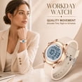 thumbnail image 5 of Watch for Women,Digital Sport Women Wristwatch with Silicone Strap Alarm/Stopwatch/Back Light Birthday Gifts for Women, 5 of 9