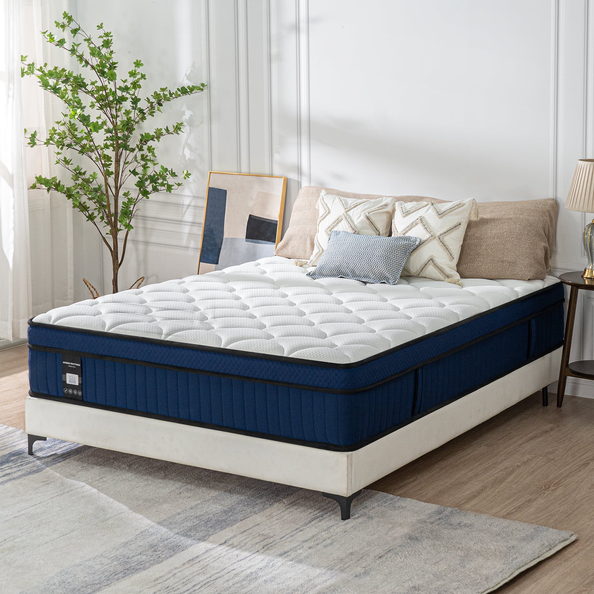 Queen Rose 12' 'Twin Medium Hybrid Mattress, With Pocket Spring , Bed in-a-Box