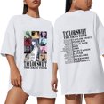 thumbnail image 1 of TayIor Sw1ft Chemises, Tylor Sw1ft Merch, Tylor Sw1ft, Mode Décontractée pour Femmes, Chemises à Manches Courtes et Col Rond Imprimé, Chemisier Graphique pour Amatrices de Musique TKFASHION Blanc TG, 1 of 5