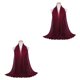 thumbnail image 3 of Sonducket Pañuelo de gasa Diadema flexible multicolor al tacto Cuello polaina Bufanda cuadrada Pañuelos finos para mujer Vino rojo Vino rojo 2Conjunto, 3 of 6