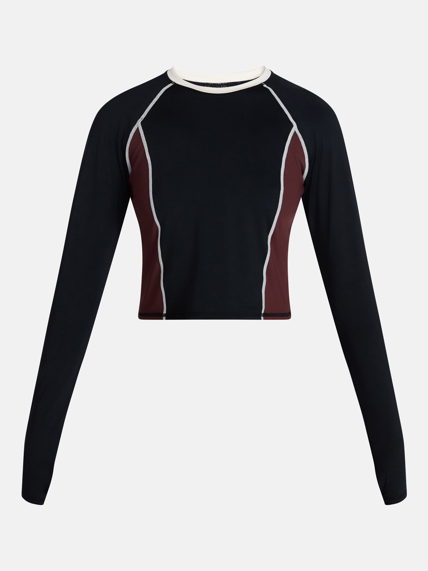 Ozark Trail Women's and Women's Plus Size Rash Guard Swim Top with Long Sleeves, Size XS-3X
