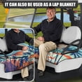 thumbnail image 5 of Whosucclay Palm Tree Pattern Golf Cart Seat Cover, 4 Front Storage Pockets Thick Blanket for Most 2-Seat Golf Carts Soft Golf Cart Seat Protector, 52.36"x 32.28", 5 of 7