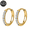 Gold(1.0*10mm), variant on 1 Pair 18G Hypoallergenic G23 Titanium Hoop Earring Crystal Ear Helix Conch Lobe Cartilage Piercing Jewelry