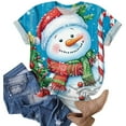 thumbnail image 4 of Kedxroy Christmas Shirts for Women Plaid Christmas Trees Shirt Xmas Holiday Tee Tops(Sky Blue,S), 4 of 6