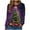 Purple, variant on larppty Womens Xmas Casual Sweatshirts Christmas Tree Print Long Sleeve Tunic Shirts Pullover （Dark Green, M）