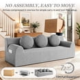 thumbnail image 5 of UHOMEPRO 71"W Sofa and Couch, 3 Seater Extra Deep Seat Cloud Couch with 3 Pillows and Side Pockets for Living Room Small Space, 1200lbs, Light Gray, 5 of 9