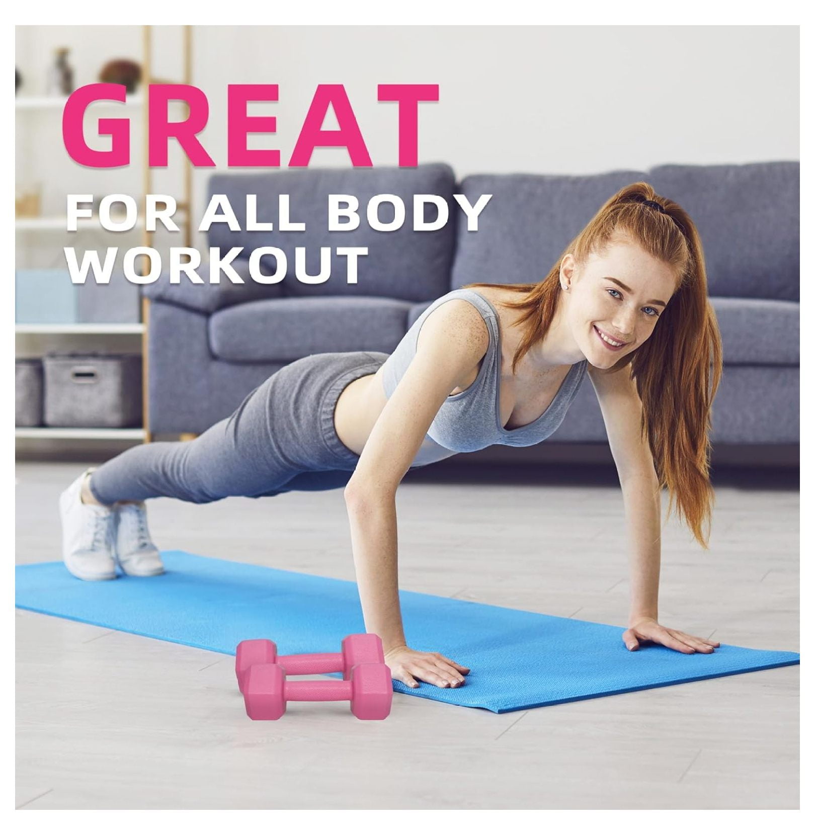 Dumbbell Hand Weight Sets 5/10/15/20/25/36lbs - 5 Colors - Exercise & Fitness Free Weights for Women & Men Home Gym Equipment Workouts Strength Training