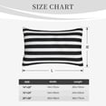 thumbnail image 4 of Sikiie Black And White Stripes Print Plush Pillow Cover, Wrinkle-proof and Stain-resistant Pillow Protector without Pillow Core, Home Decoration-20"x30", 4 of 6