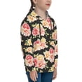 thumbnail image 3 of Sikiie Rose Flowers Youth Hoodie Sweatshirt Pullover Hooded Classic Casual Essentials Hoodiefor Boys Girls Kids -Medium, 3 of 6